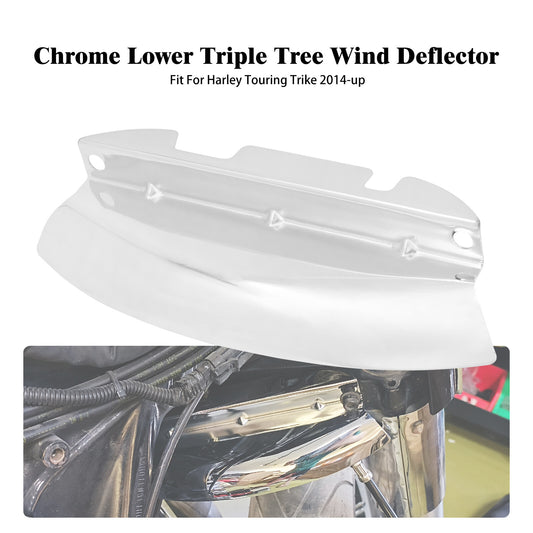 Chrome Lower Triple Tree Wind Deflector for Harley Electra Road Glide 2014-2023