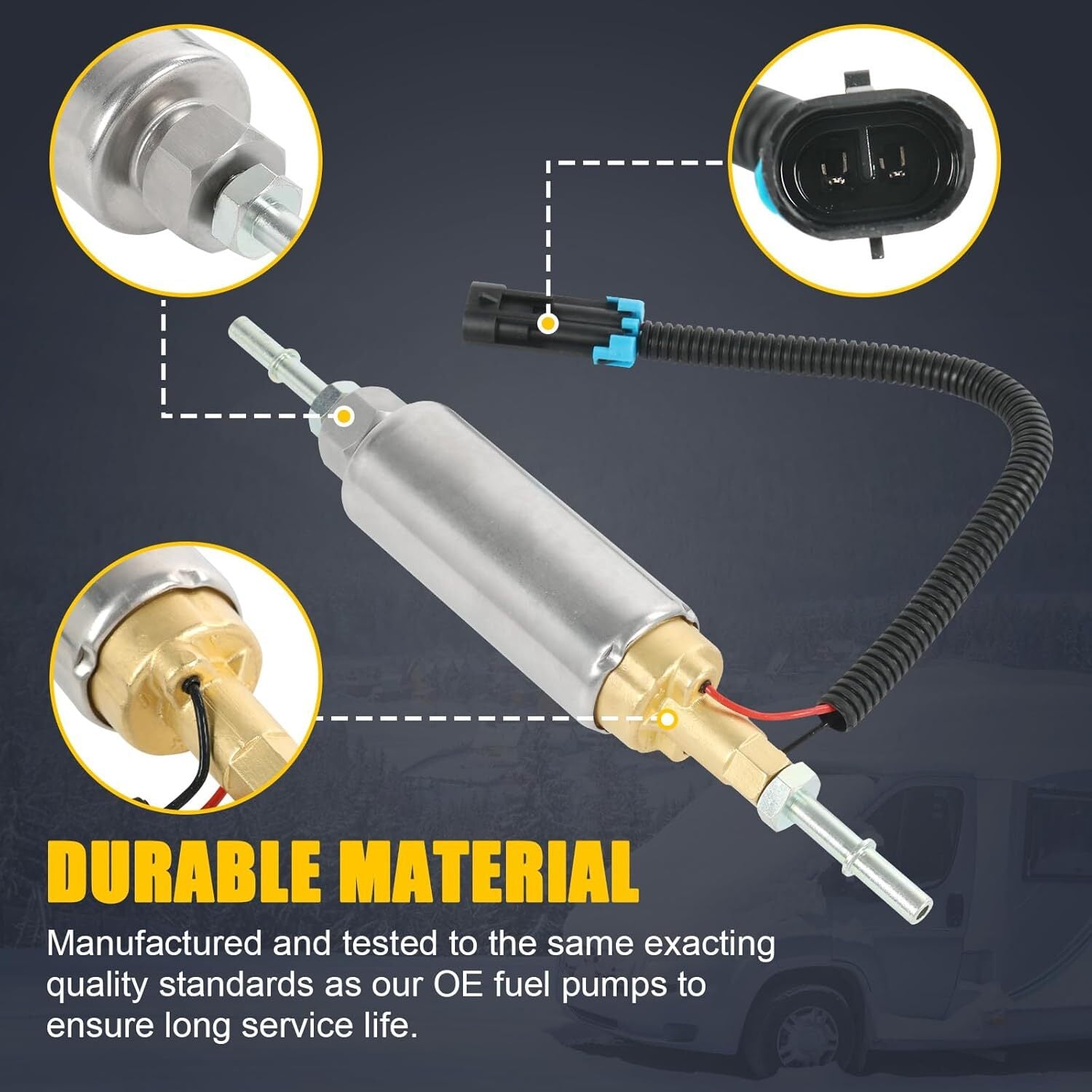 12V Fuel Pump 01492657 1492657 For Onan Generator HGJAA HGJAD Series