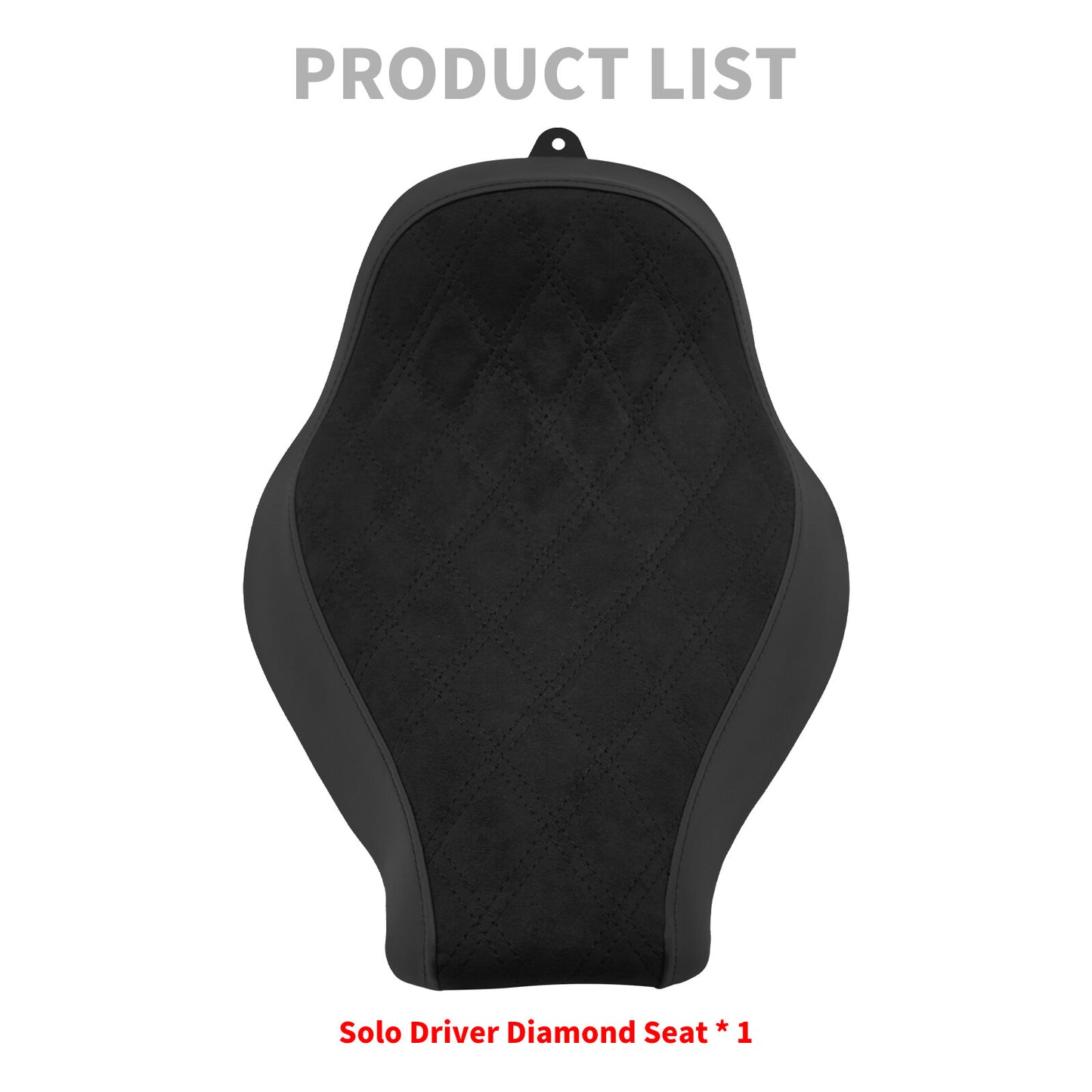 Black Suede Front Driver Solo for Seat for Harley Fat Boy Breakout FXBR 2018-2023