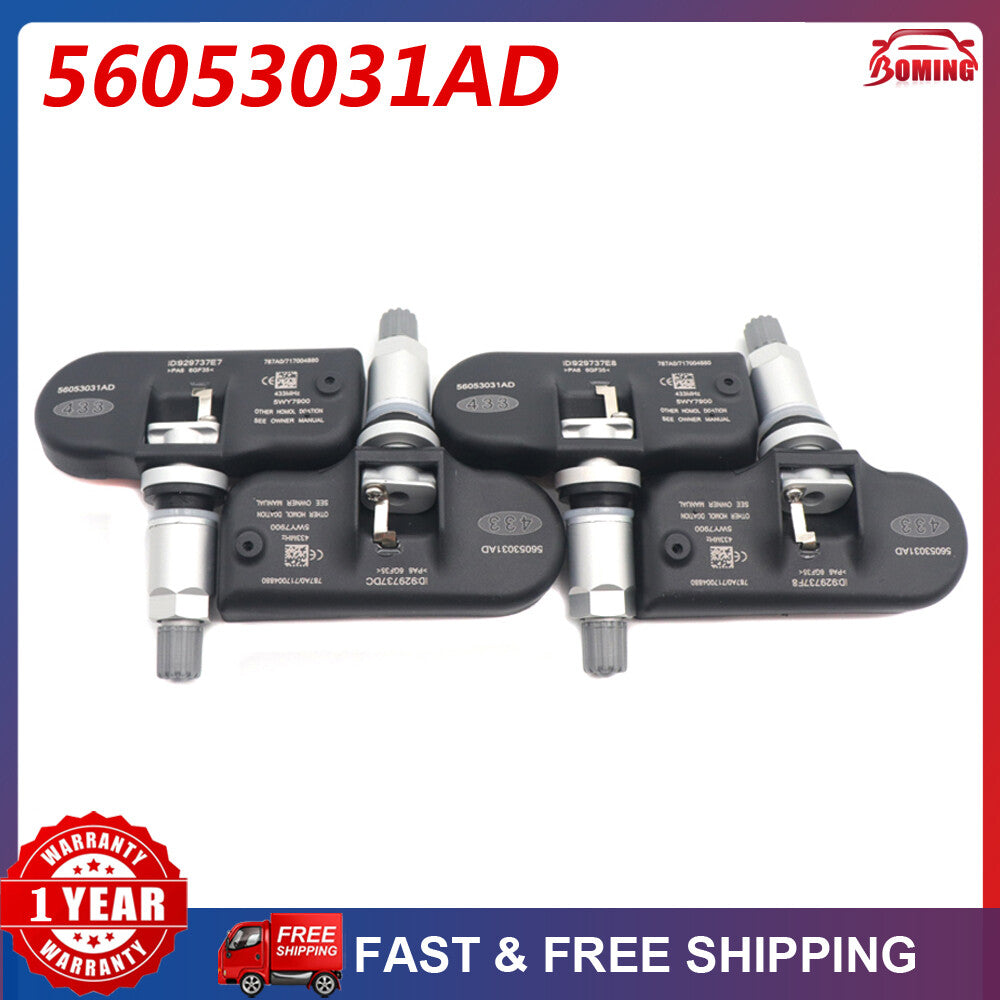 Set of 4PCS TIRE PRESSURE SENSOR TPMS 433MHz 56053031AD for Chrysler for Dodge for Jeep