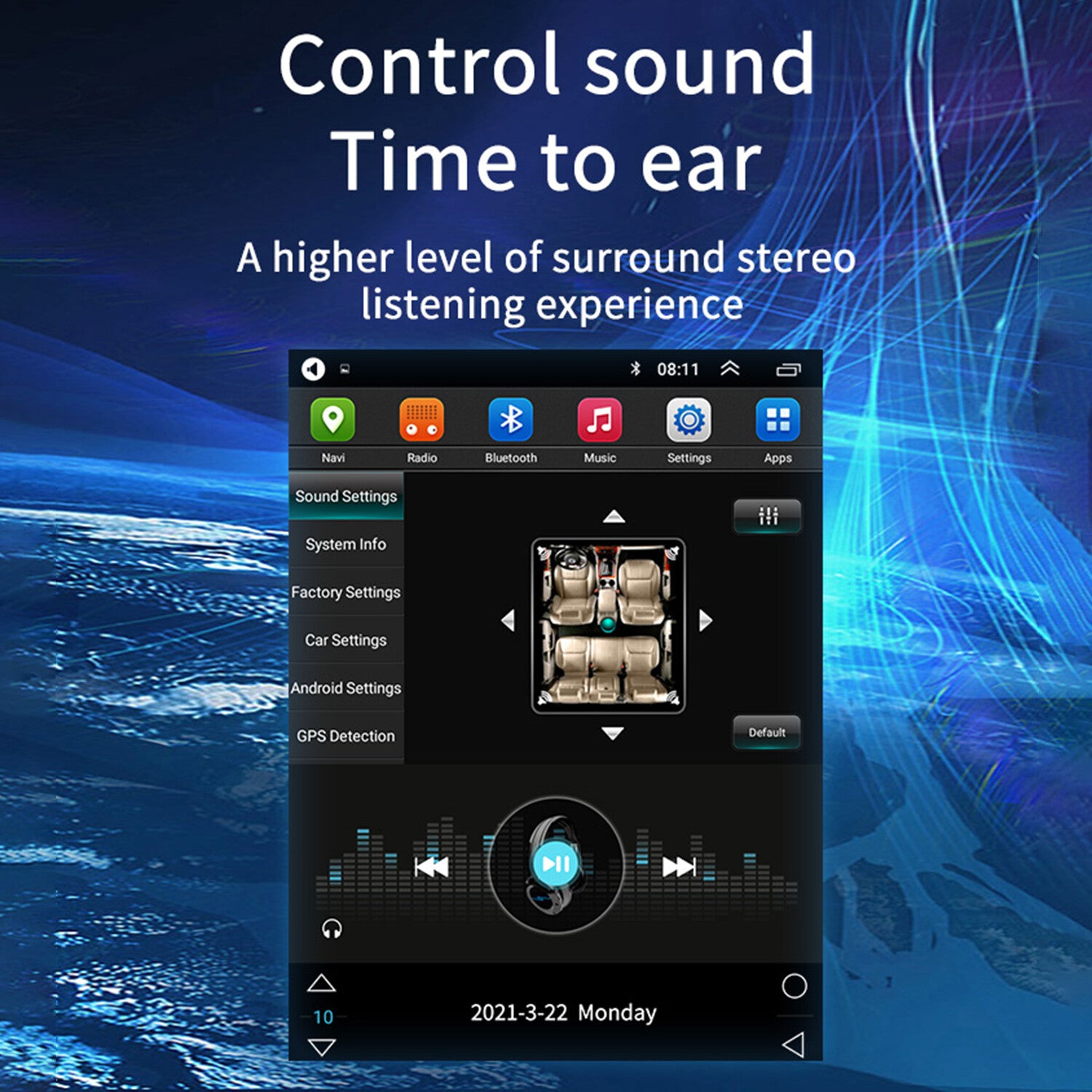 9.7 Android 12 GPS FM WiFi Car Vertical Stereo Radio Navi for Ford Edge 2010-15