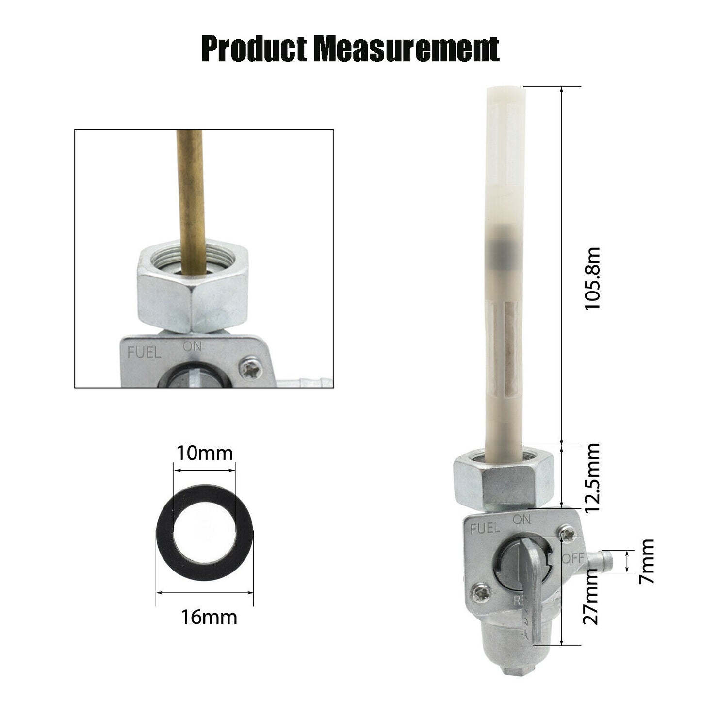 Fit for HONDA CBX Super Sport CBX1000 Petcock Fuel Tank Switch Valve 1970-81 M18