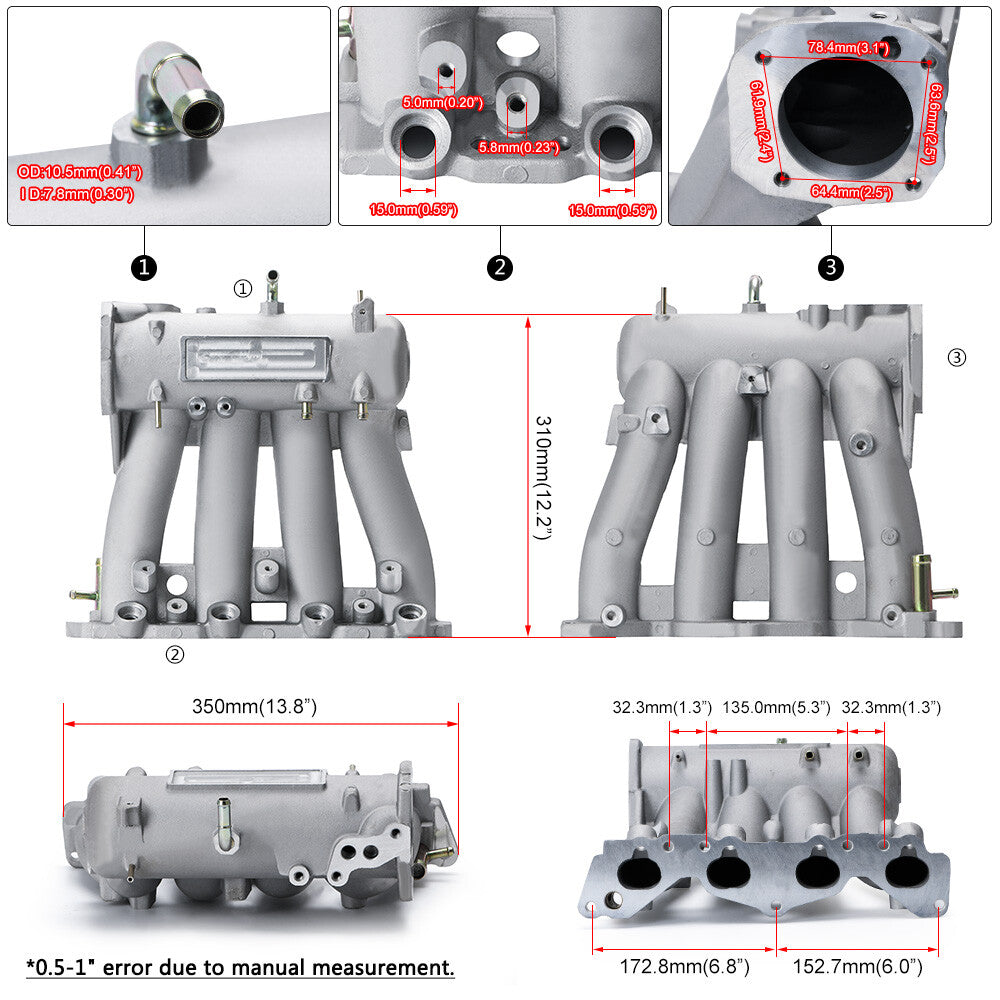 D Series D16 D15 Intake Manifold For 1988-2000 for Honda for Civic Del Sol D15A2 D16Y8