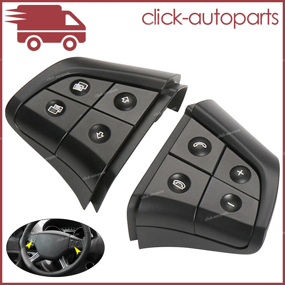 2X Steering Wheel Control Switch 4 Button Black for Mercedes-Benz W164 W251 W245