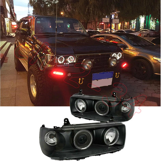 for Toyota for Land Cruiser Fj 80 1990 1991 1992 1993 1994-1997 Headlights Black LHD