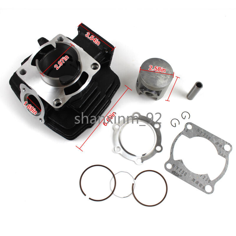 66mm AFT Cylinder Piston Gasket Top End Rebuild Kit fits for Yamaha DT175 MX175