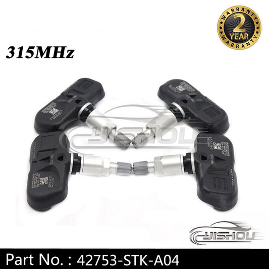 4-Piece Tire Pressure Sensor (TPMS) for Honda Pilot, for Acura MDX, for RDX 42753-STK-A04