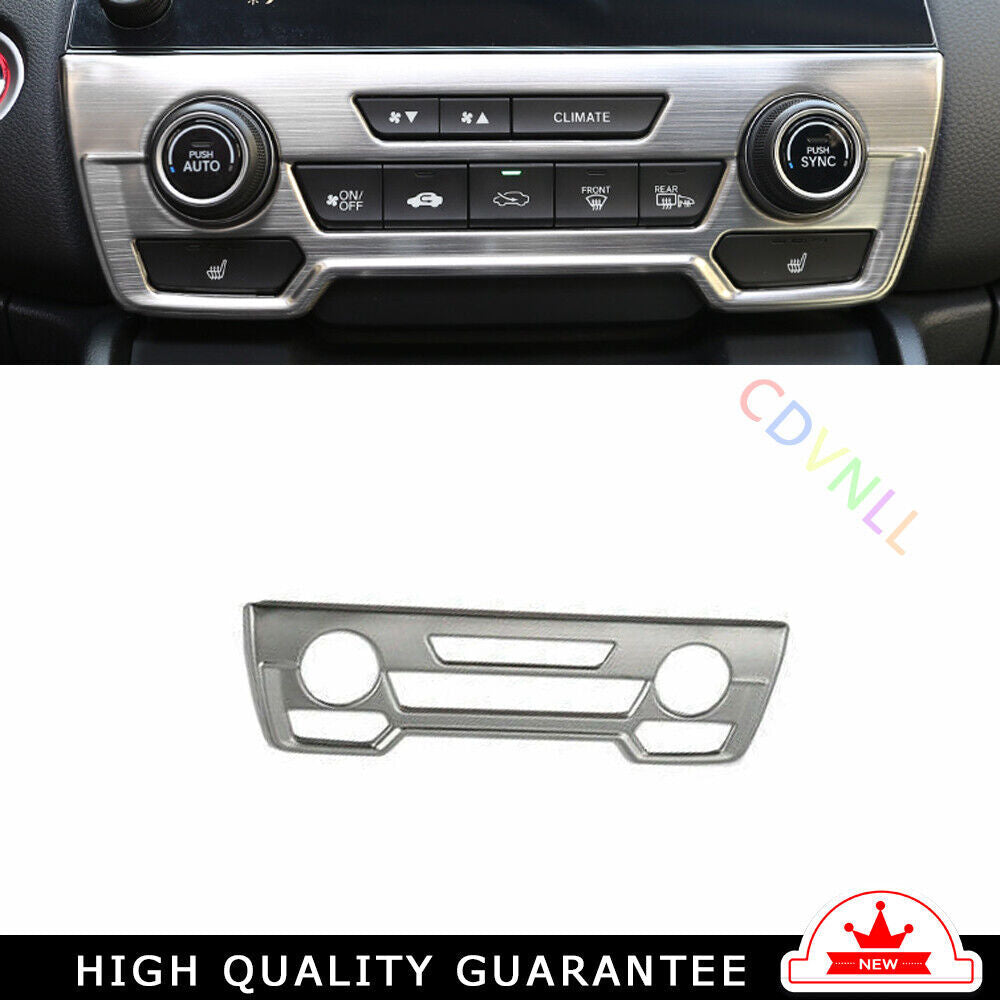 Air Conditioning switch Panel cover Trim for Honda CRV 2017-2022 Silver Titanium