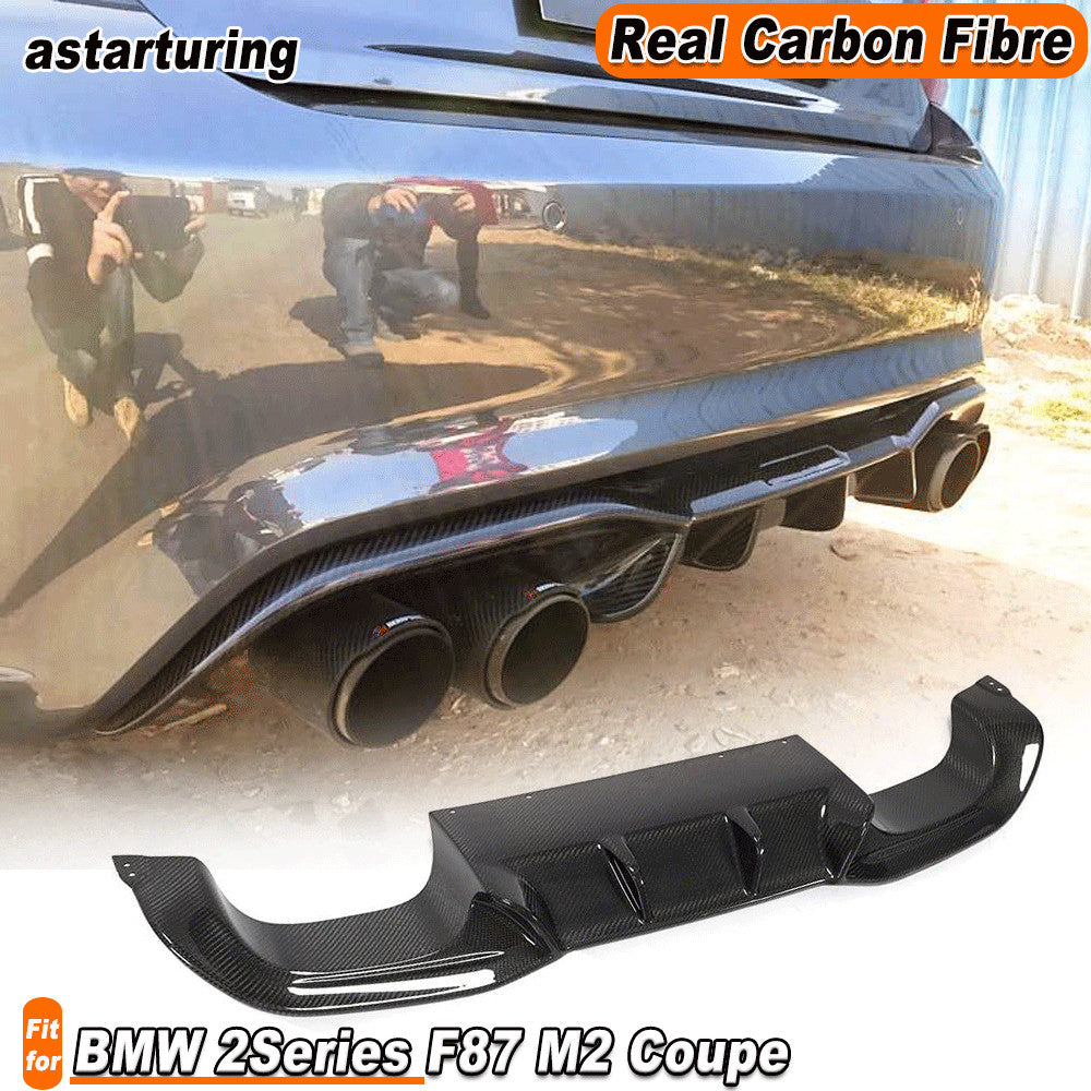 Fit for BMW F87 M2 Coupe 2016-2020 REAL Carbon Rear Bumper Diffuser Spoiler Lip