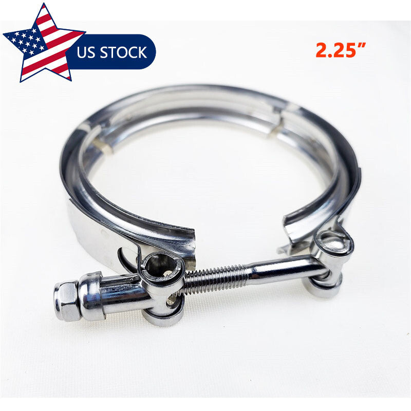 2.25 Universal Stainless Steel V-Band Clamp for Turbo Downpipe Exhaust Pipe