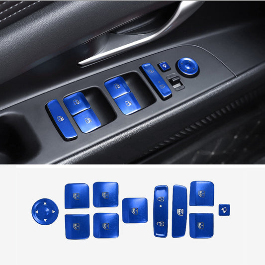 for Honda for Civic 2022 2023 blue Accessories Car Window Lift Button Switch Trim