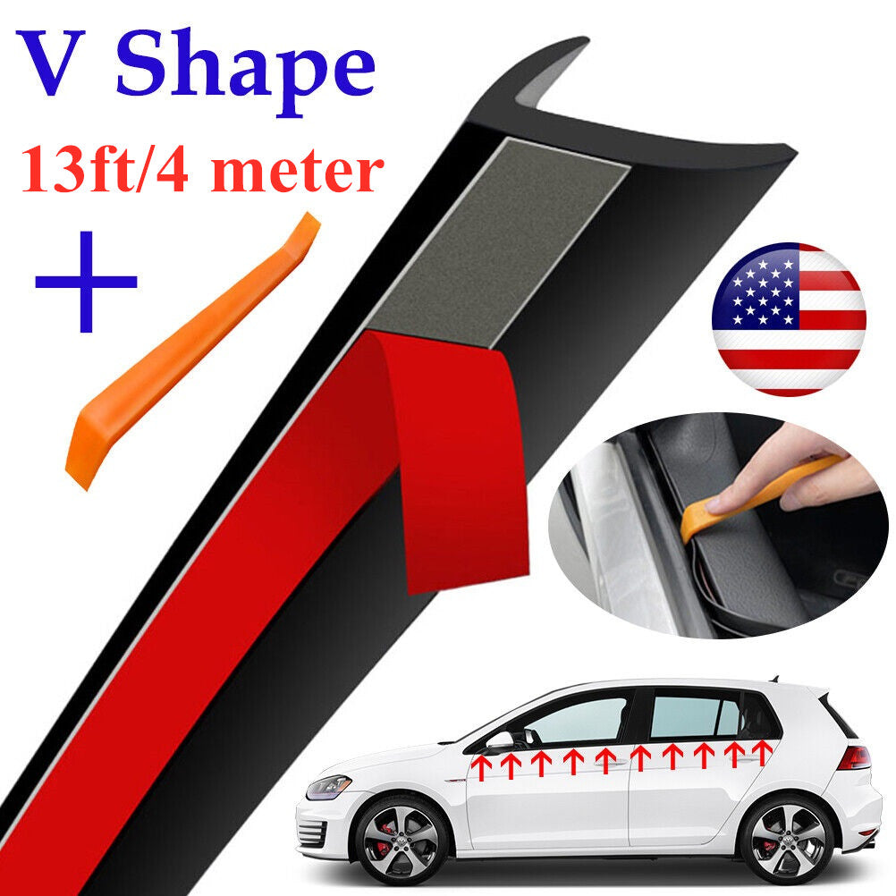 Fits for Toyota 13ft V Shape Car Side Window Trim Edge Moulding Rubber Sealing Strip