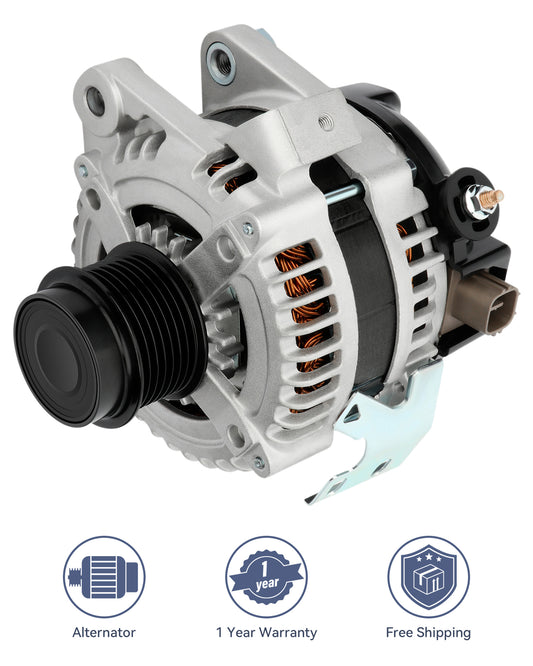 104210-4880 Silver Alternator Fit for 2009-2010 for Pontiac Vibe 2362cc L4 2.4L