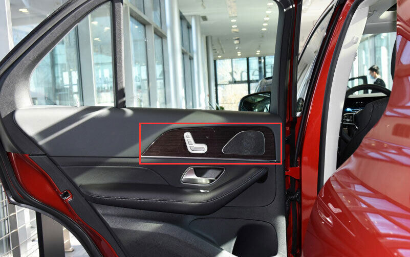 for Mercedes-Benz GLE 2020-2023 ABS Wood Grain Interior Door Panel Cover Trim 4P