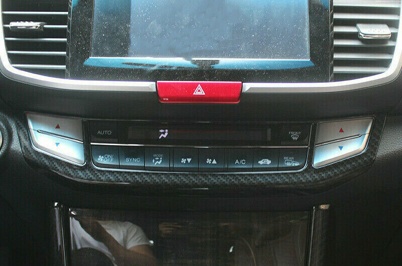 Middle Air Outlet Vent Cover Trim 1 for Honda Accord 9th 2014-2017 Carbon Fiber