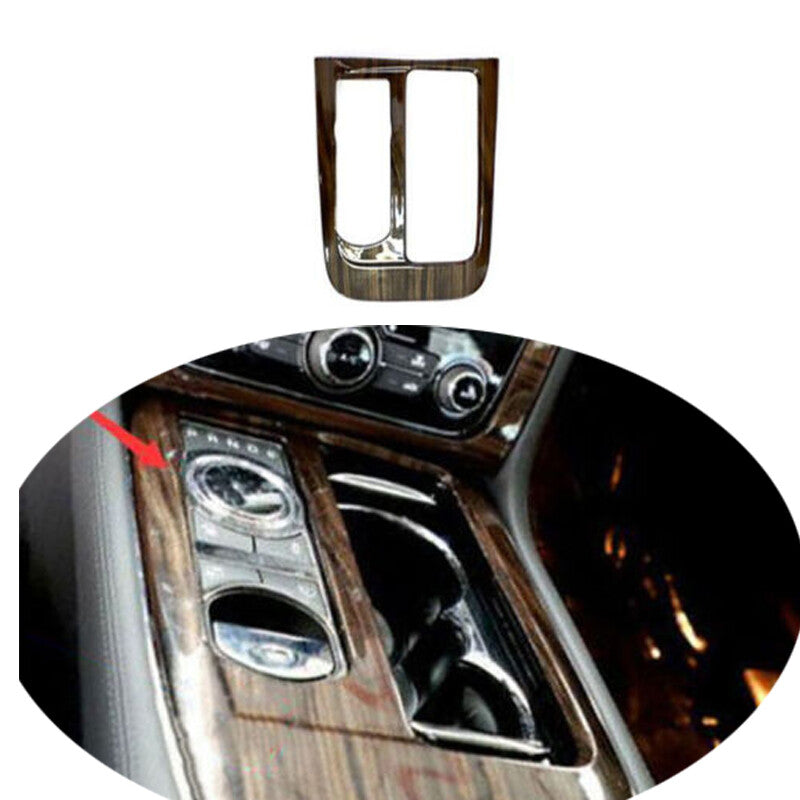Wood Grain Steel Central Console Gear Shift Panel Trim for Jaguar XJ 2010-2019