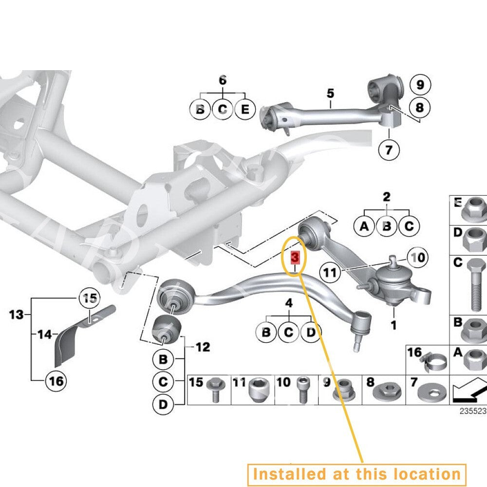 for Rolls-Royce for Phantom RR1 RR2 Left front suspension control bend arm 31120409267