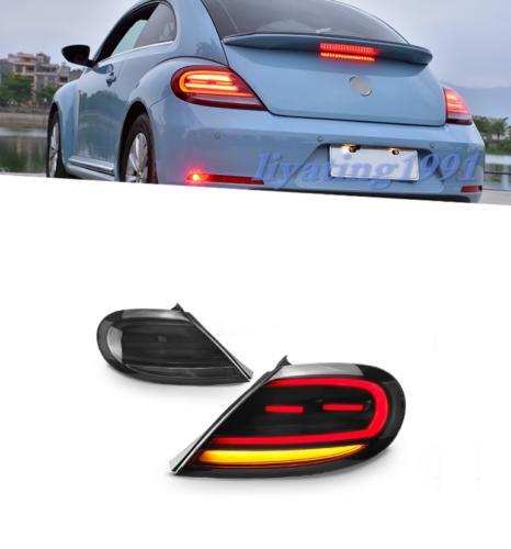 Suitable for Volkswagen Beetle 2013-2021 LED Smoke Black Left + Right Rear Taillights (1 pair)