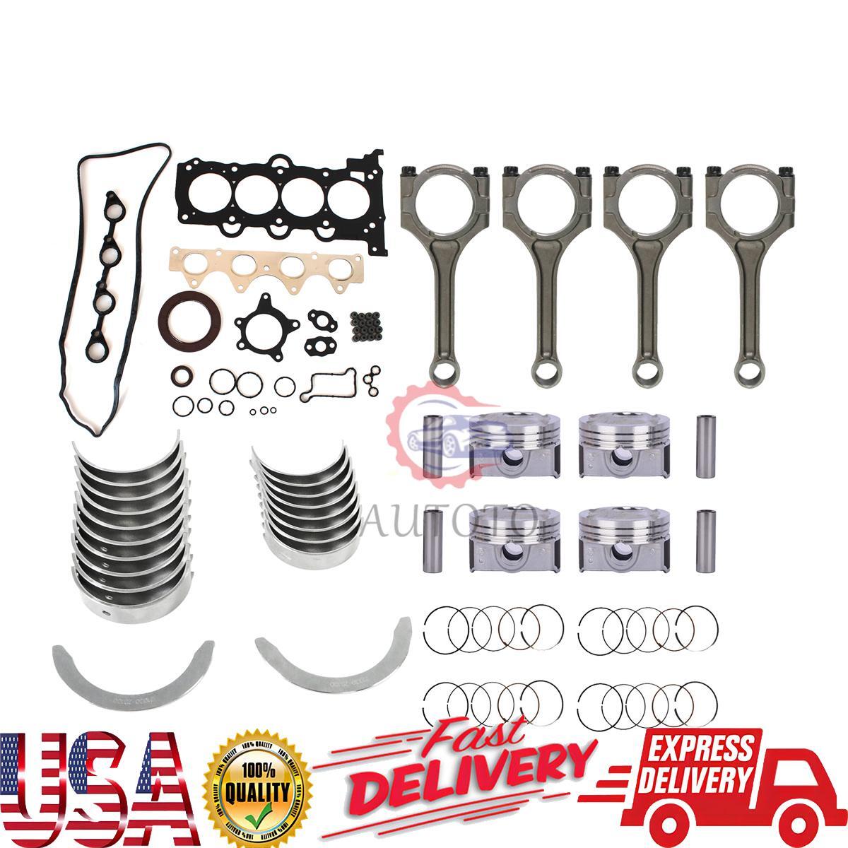 G4FD 1.6L Engine Overhaul Rebuild Kit - Main Bearing Piston Rings for Hyundai