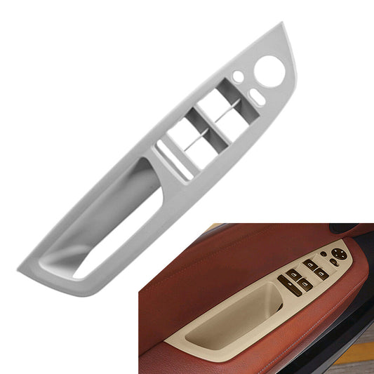 Front Inner Door Panel Handle Pull Trim Cover Fit for BMW X5 E70 X6 E71 E72 Gray LHD
