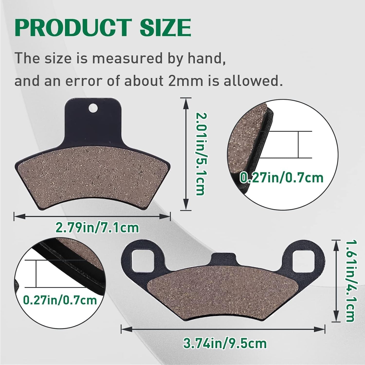 Brake Pads for Polaris Trail Blazer 250 400 Magnum 325 500 Sport 400 Diesel 455