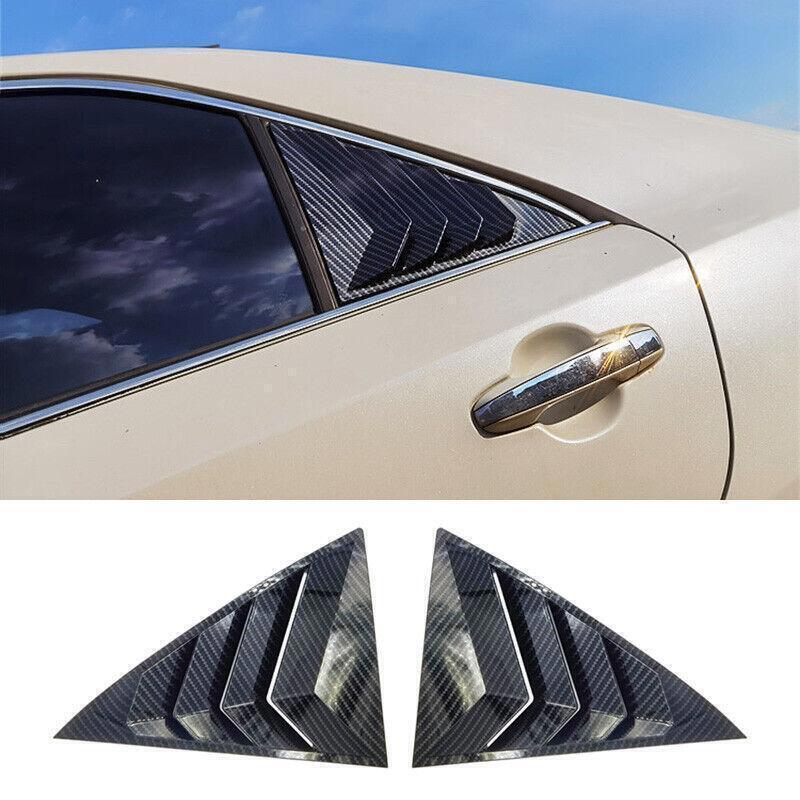 for Toyota for Camry 2007-2012 Carbon Print Side Window Louver Shutter Cover Trim 2X