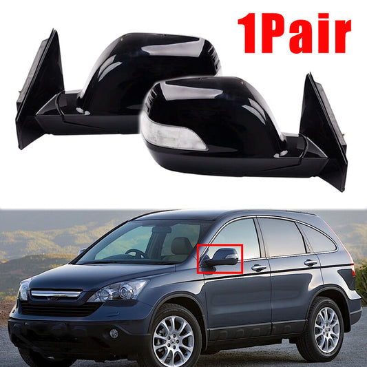 1Pair for HONDA CRV CR-V RE1 RE2 RE4 2007-2011 Rear View Mirror Assy Black 5PIN
