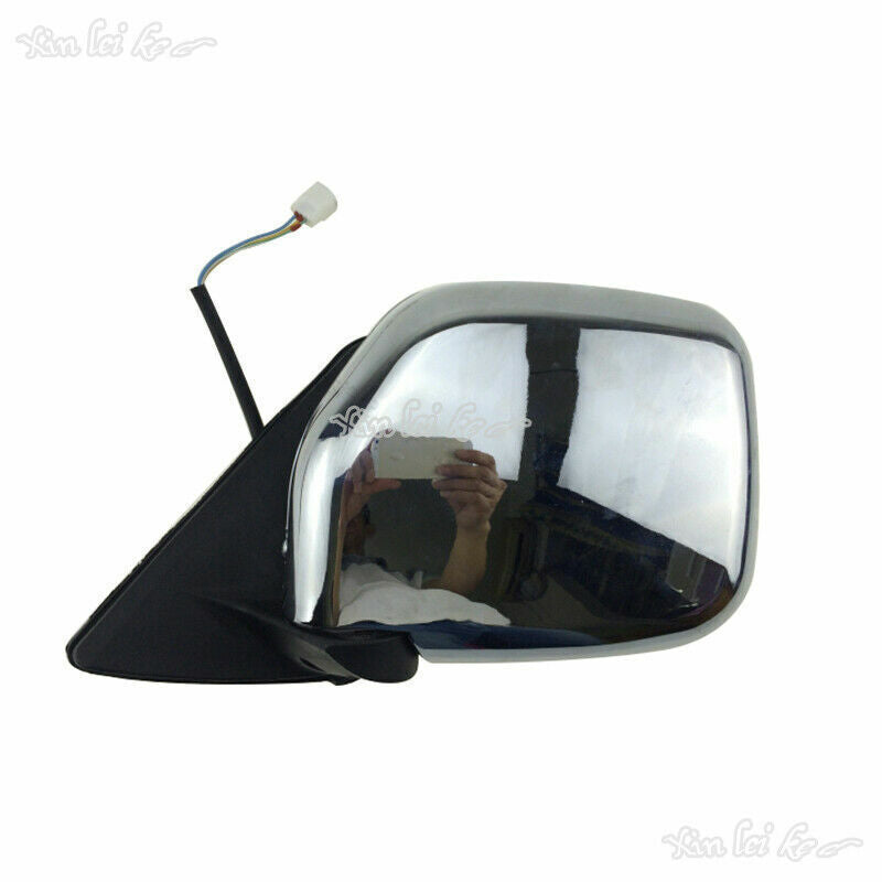 for Toyota Prado 90 1998-2002 Chrome ABS Side View Mirror Heated Replace Kit 2x