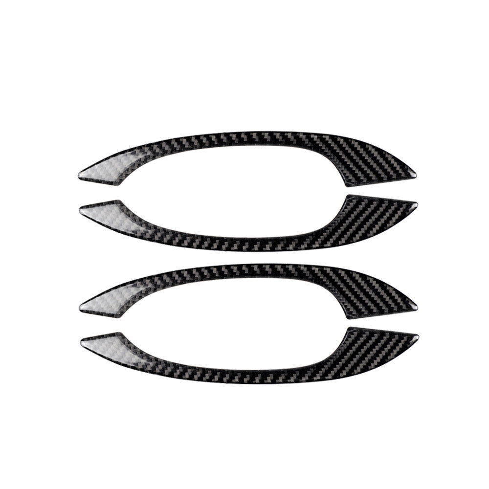 Carbon Fiber Outer Door Handle Cover Decal Trim Fit for Porsche Macan 2014-2019