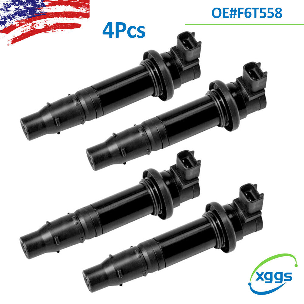 Set of 4 Fits for Yamaha MT-07 R6 RJ15 Bj YZF R1FZ8 F6T558 Ignition Coils New US