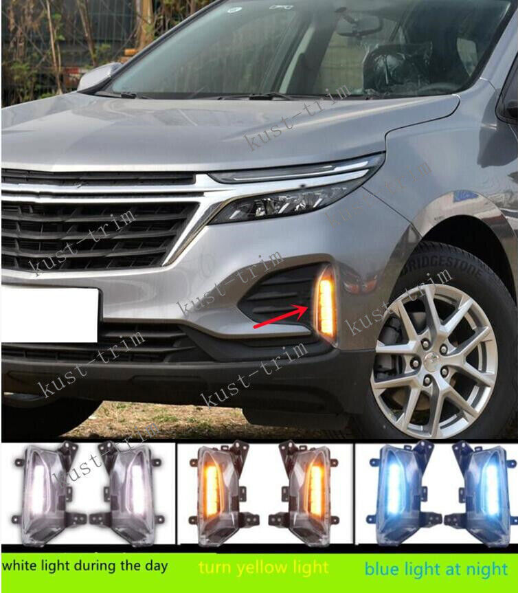 for Chevrolet Equinox 2022-2023 LED Bumper Fog Light Driving Lamps Switch Kit
