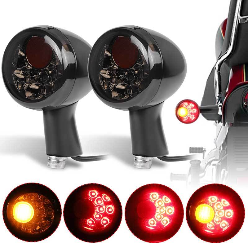 Rear Turn Signals Brake DRL Light Lamp Fit For Sportster XL883 XL1200 1992-2016