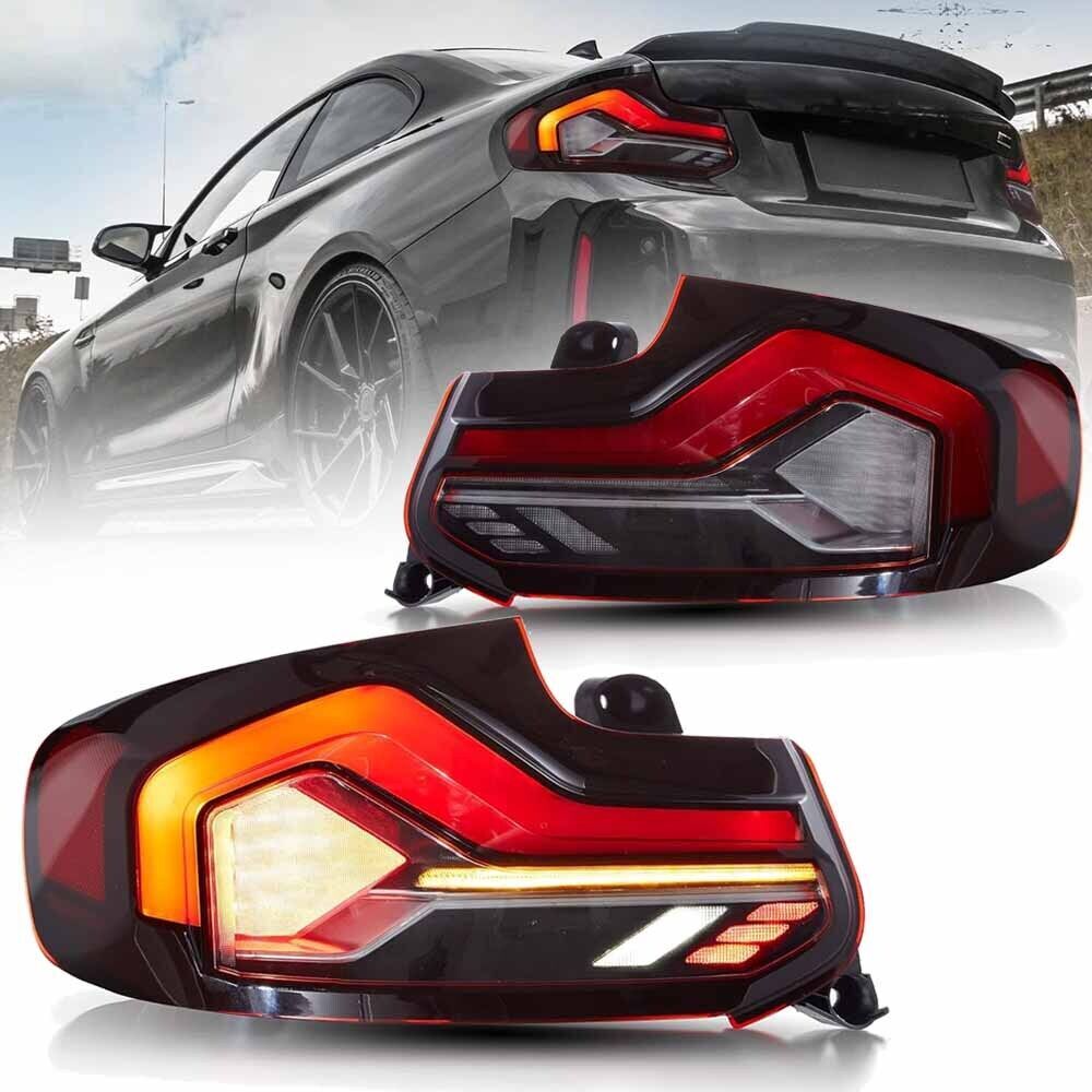 Two LED taillights for 2014-2021 for BMW 2 Series M2 F87 F22 F23 sequential taillights.