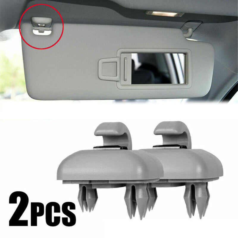 2x Sun Visor Clip Holder Hook for Audi A3 S3 for A4 S4 for A5 S5 Q3 Q5 8U0857562A