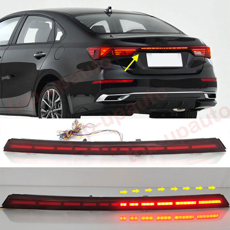 for Kia Forte 2019-2023 GTstyle LED Rear Trunk Brake Light Bar Strip Tail Lamp