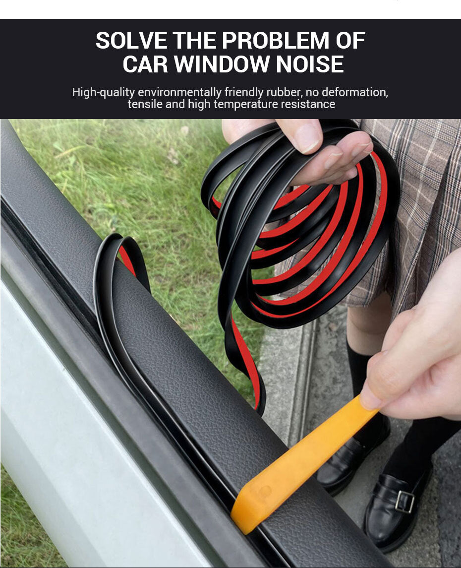 Fits for Toyota 13ft V Shape Car Side Window Trim Edge Moulding Rubber Sealing Strip