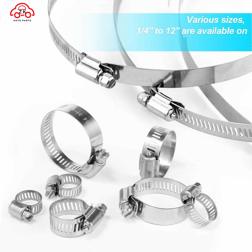 10-piece pack of 2-inch hose clamps, stainless steel pipe clamps with one Z-wrench for pipes