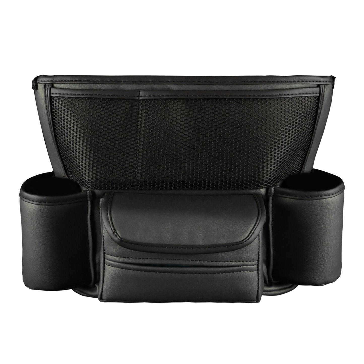 Black Car Storage Pocket Handbag Holder Between Seats Organizer PU Leather Bag