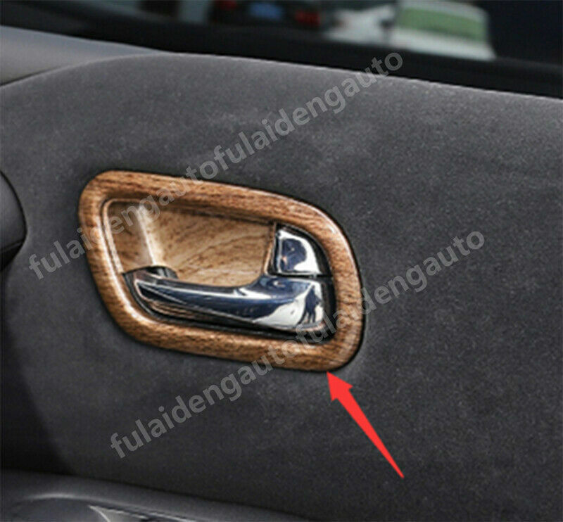 for Nissan Armada Patrol Y62 2017-2019 Wood Grain Inner Door Handle Bowl Cover