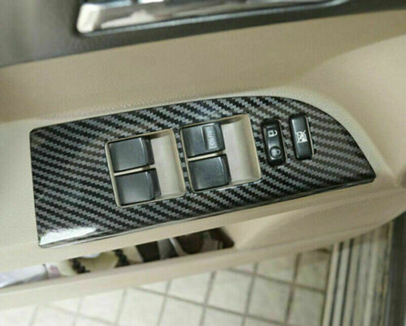 for Toyota Highlander 2008-2013 Carbon ABS Window Lift Switch Panel Cover Trim