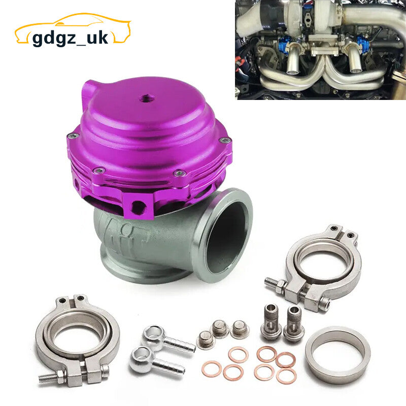 Universal 38mm External Turbo Wastegate V-Band Flange 22PSI for Manifold Purple