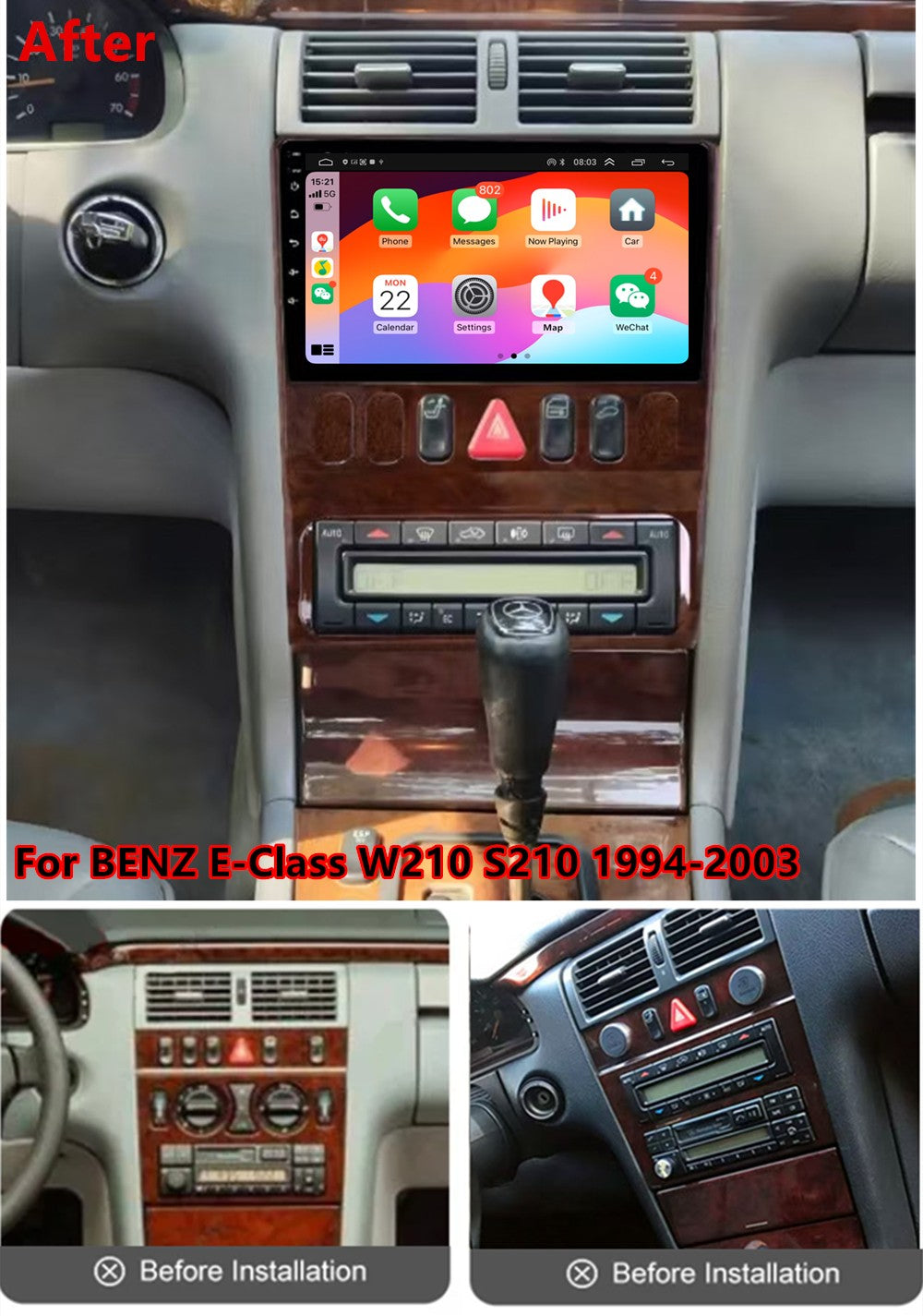 9Car Stereo Radio GPS Carplay for Mercedes for Benz E-Class W210 S210 1994-2003 ?