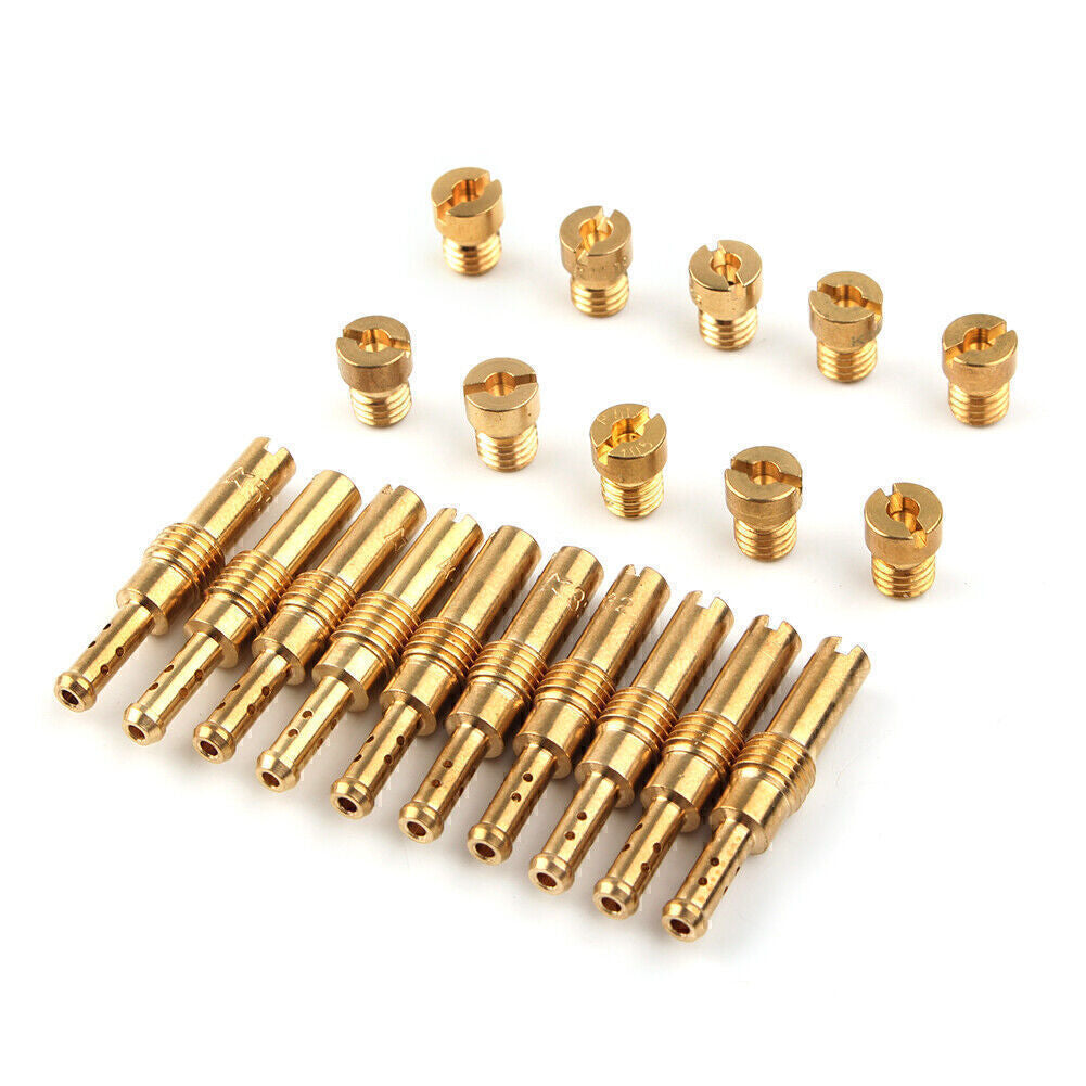 20Pcs Set Carburetor Main Jet kit  Slow/Pilot Jet Tool Fit PWK Keihin OKO CVK