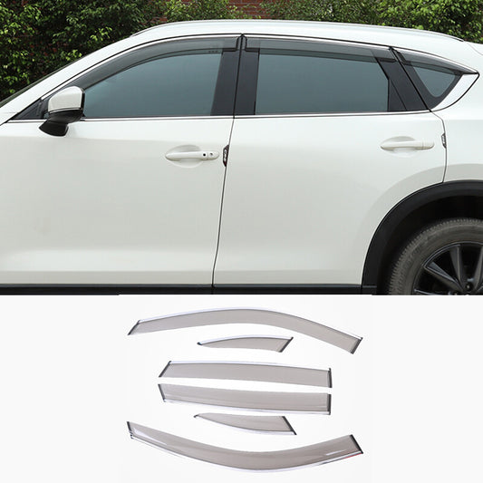 6pcs for Mazda CX-5 2017-2024 Side Window Visor Sun Rain Deflectors Guard Vent
