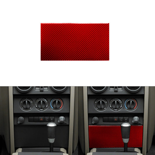 Red Carbon Fiber Below Power Outlet Frame Cover Trim for Jeep for Wrangler 2007-2010