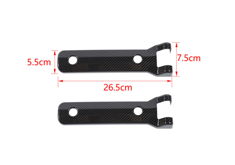 Carbon Fiber ABS Rear Tailgate Hinge Cover Spare Tire Trim for Ford Bronco 2021+