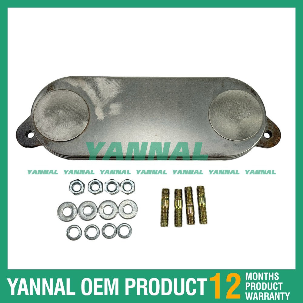 Oil cooler core suitable for Mitsubishi S4S and for Volvo EW7 excavator engines.
