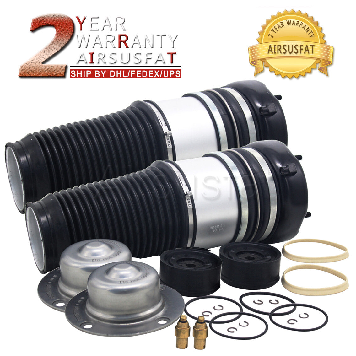 Pair for Audi A6 Allroad Quattro (AWD) Front Air Suspension Bag Kit 4F0616039AA