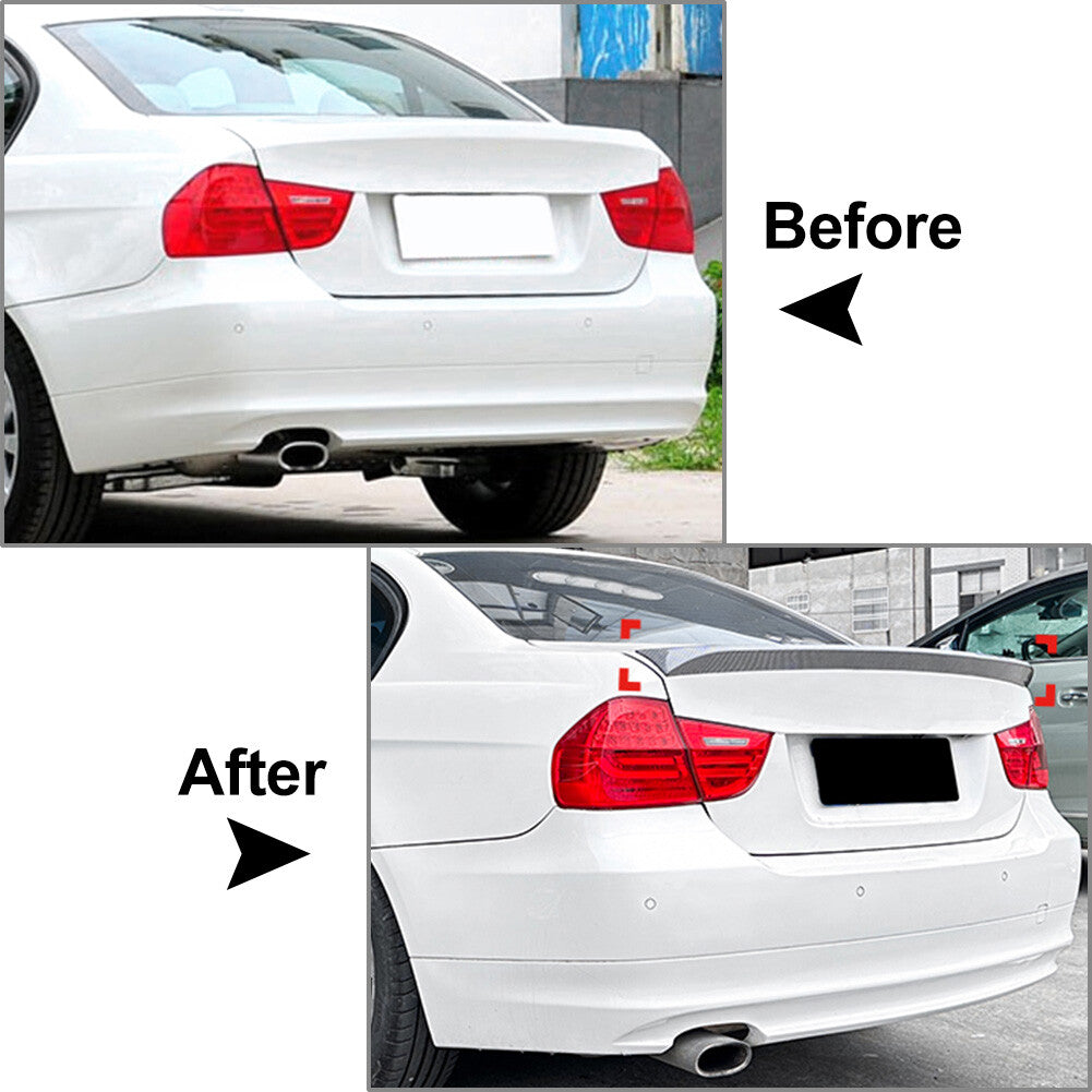 Auto Rear Roof Trunk Spoiler Lip Gloss Black for BMW 3 Series E90 Sedan 2005-12