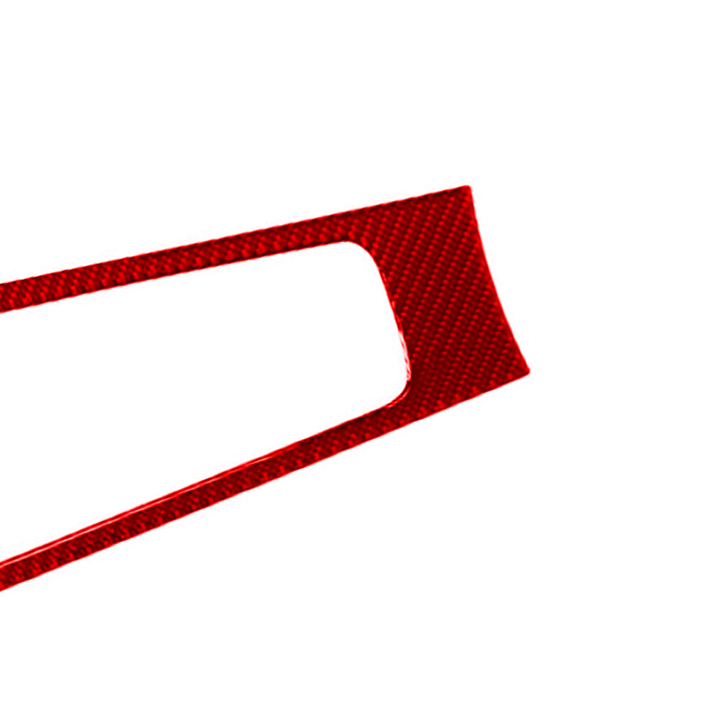 Red Carbon Fiber Gear Shift Panel Frame Cover Trim for Porsche 718 2016-2022